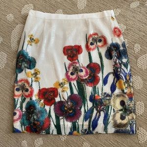 Cluny sequin floral miniskirt